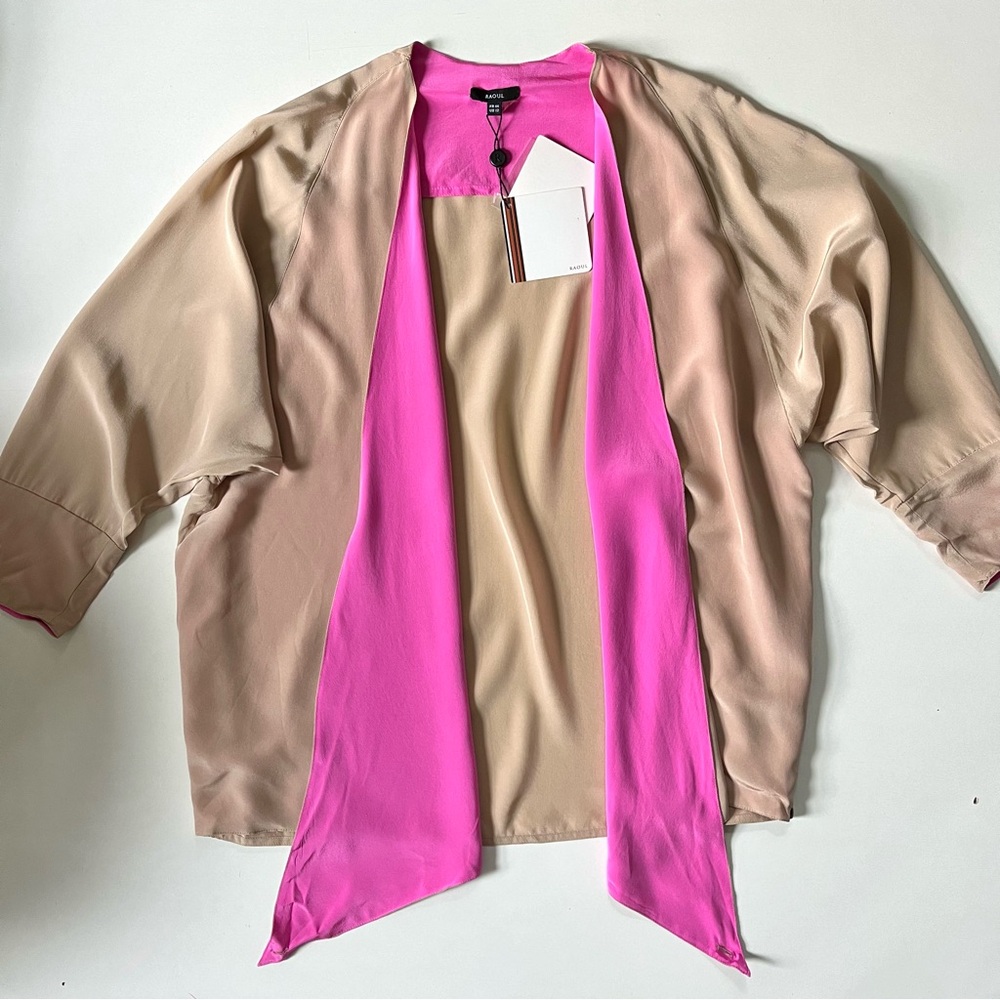 Raoul NWT 100% Silk Wrap Top 12
